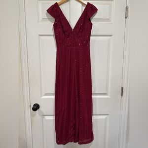 Lulu’s Glam Sequin Formal Jumpsuit